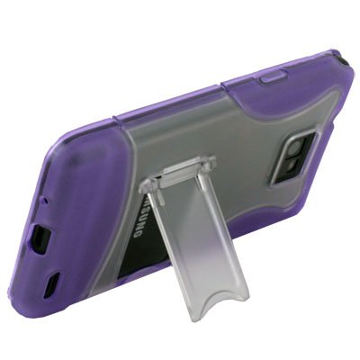 For SAMSUNG GALAXY S2 i9100 Purple Stand Case Cover