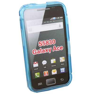TPU Gel Skin Case Cover gor Samsung S5830 Galaxy Ace Azure