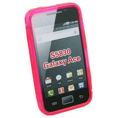 For Samsung S5830 Galaxy Ace TPU Gel Case Cover (Pink)