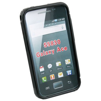 For Samsung S5830 Galaxy Ace Soft TPU Skin Case Cover Black