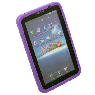 Purple Silicone Skin Soft Case Cover for Samsung Galaxy P1000