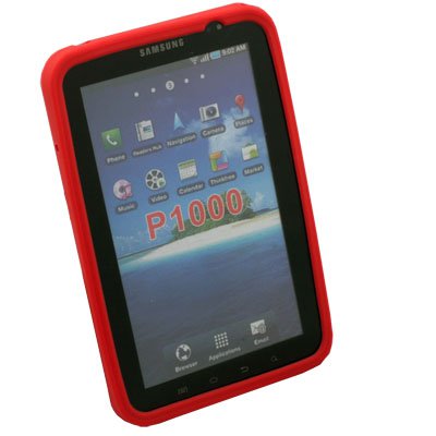 Silicone Soft Case for Samsung Galaxy P1000 (Red)