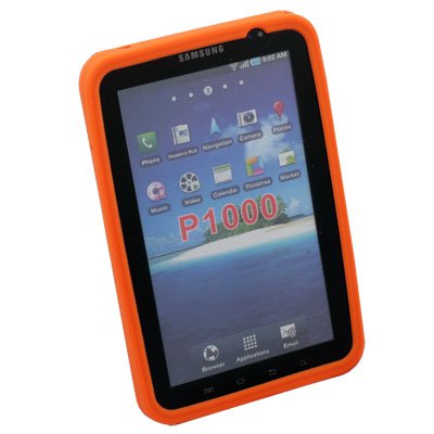 Orange Silicone Soft Case Cover for Samsung Galaxy P1000