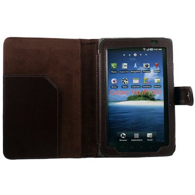 Brown Leather Case Cover for Samsung Galaxy Tab P1000