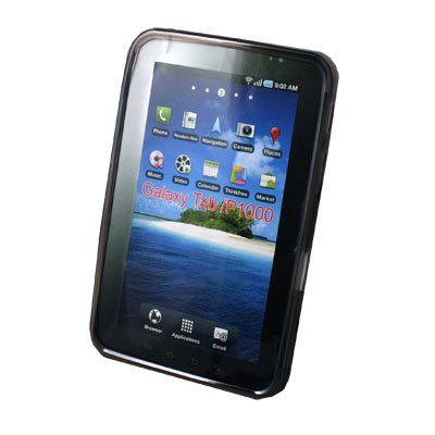 For Samsung P1000 Galaxy Tab TPU Gel Skin Case Black