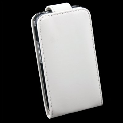 For Samsung S5830 PU Leather Case White