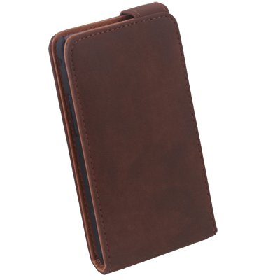 Coffee PU Leather Case for Samsung i9100