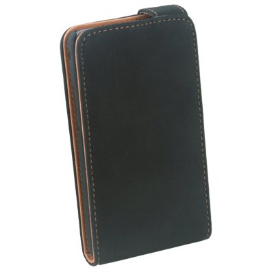 For Samsung i9100 PU Leather Case Black