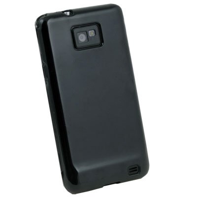 Black Glossy TPU Skin Case for Samsung Galaxy S2 i9100