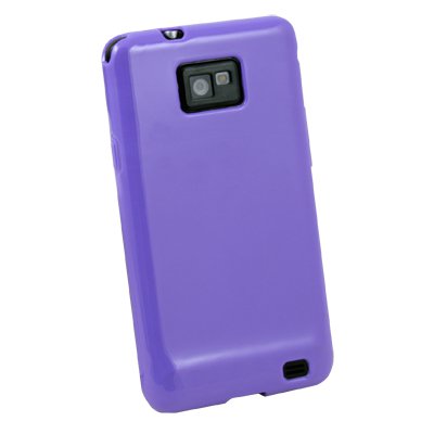 Purple TPU Skin Hard Case Cover for Samsung Galaxy S2 i9100