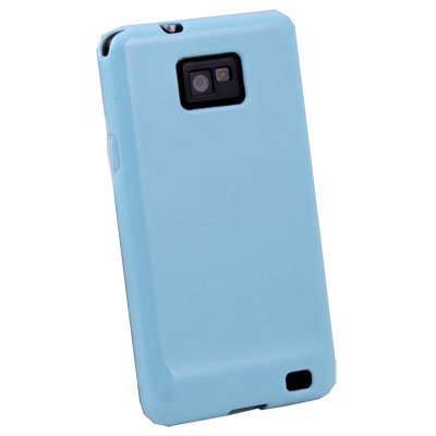 Blue Glossy TPU Skin Case for Samsung Galaxy S2 i9100
