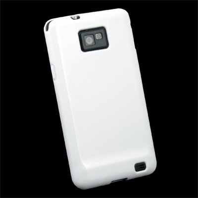 For Samsung Galaxy S2 i9100 White Glossy TPU Hard Skin Case