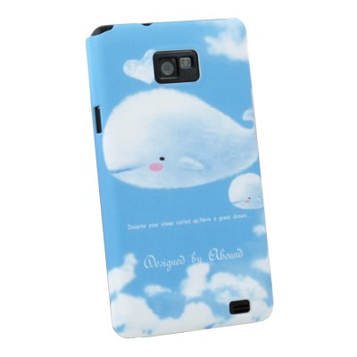 For Samsung i9100 Whale Pattern Hard Case Blue
