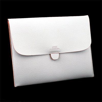 Leather Briefcase Case Pouch For Apple iPad 1/2 (White)