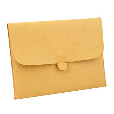 Briefcase Leather Case Pouch Bag For iPad 1/2 (Yellow)