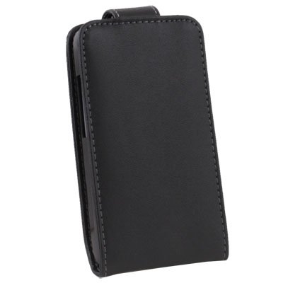 Flip PU Leather Pouch Case Cover for HTC Salsa G15 C510 Black