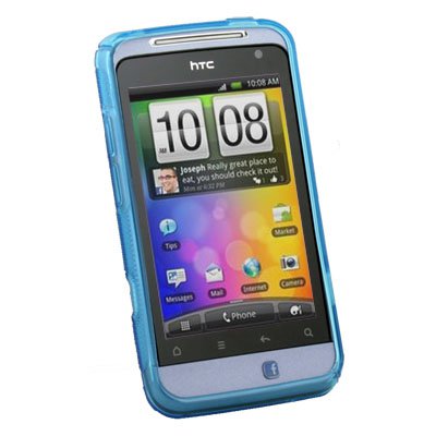 For HTC Salsa G15 C510e TPU Skin Case Cover Blue