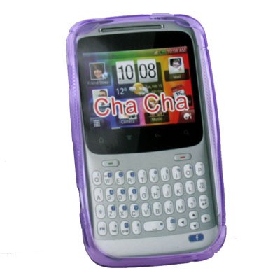 Purple Soft TPU Gel Silicone Back Case for HTC ChaCha G16