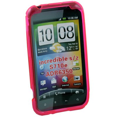 S Curved GEL Case Cover for HTC Incredible S S710E G11 (Pink)