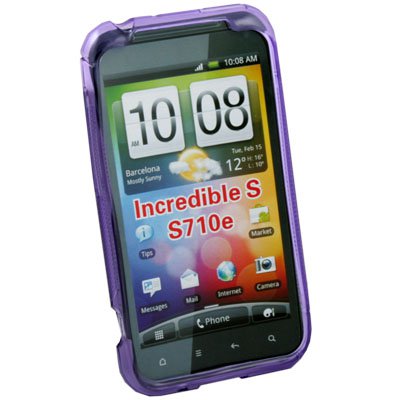 For HTC Incredible S S710E G11 S Curved GEL Case Cover (Purple)