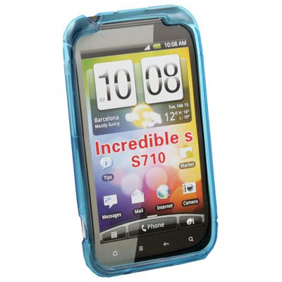 TPU Silicone Case Cover for HTC INCREDIBLE S S710 (Azure)