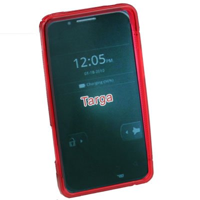 Red TPU Gel Skin Case for Motorola XT875 Targa