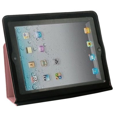 Pink Ultra Slim Leather Case With Stand For iPad 2