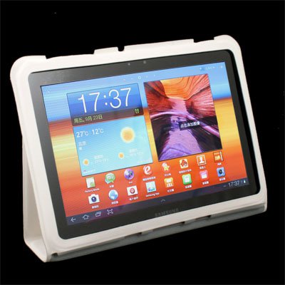 For Samsung Galaxy Tab 8.9 P7300 P7310 Leather Case Cover Slim Smart Stand White #7304#