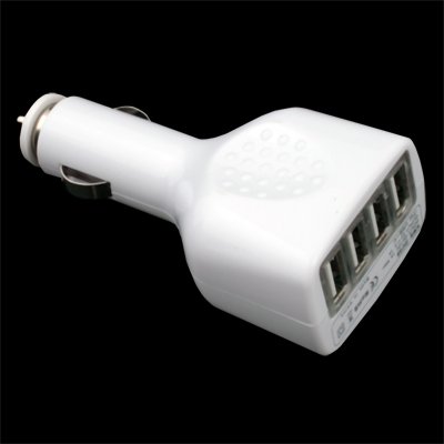 4 Port USB Car DC Charger Adapter for iPhone 4 3G iPod