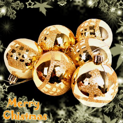 6 Shinning Big Balls Xmas Christmas Tree Decorations Ornament Gold
