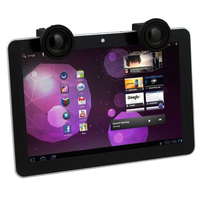 Black Portable Audio Mobile Speaker for Samsung Galaxy Tab P7510 P7500 P7300 iPad Tablet