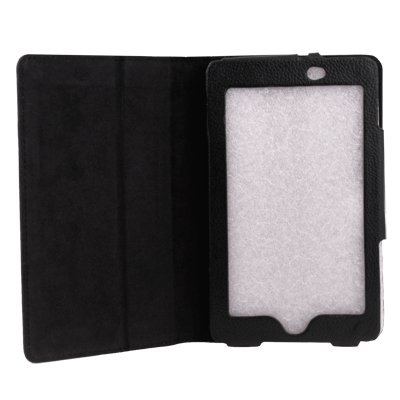 Black PU Leather Folio Stand Case for Acer Iconia Tab A100