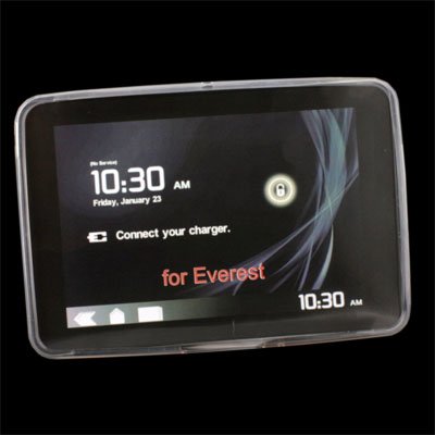 Clear Ripple Rubber Skin Cover Case for Motorola XOOM