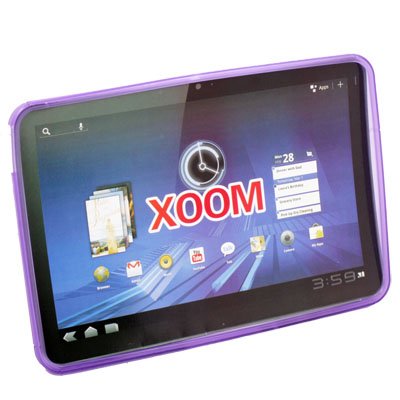 Purple TPU GEL Skin Case for Motorola XOOM Tablet