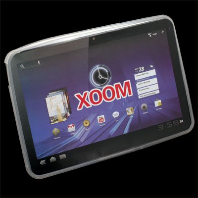 White TPU Skin Cover Case for Motorola XOOM