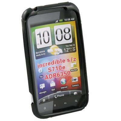 S Curved Gel Case Cover for HTC Incredible S S710E G11 Black