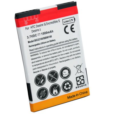 1500mAh Battery Pack for HTC Incredible S S710E G11