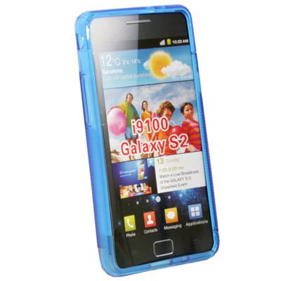 For Samsung Galaxy S II i9100 TPU Gel Skin Case Cover Blue