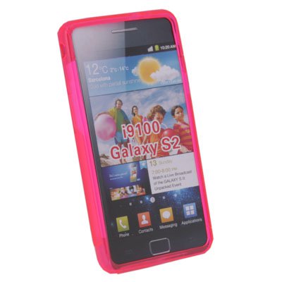 Pink TPU Gel Skin Case Cover for Samsung Galaxy S II i9100 #6341#