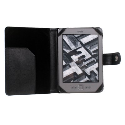 Black PU Leather Case Cover Pouch Jacket for Amazon Kindle 4 4th
