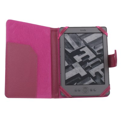 Leather Case Cover Skin PU for Latest Amazon Kindle 4 4th Generation Rose