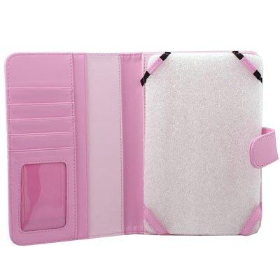 Pink PU Leather Cover Case for Amazon Kindle 3 Wifi