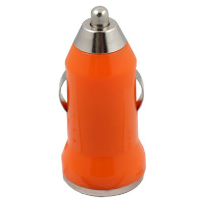 For iTouch iPhone 4 Mini Car Charger USB Adapter(Orange)