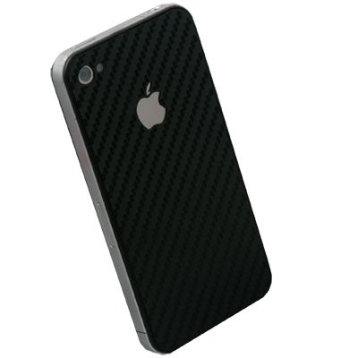 Black Matts Carbon Fiber Sticker for Apple iPhone 4G