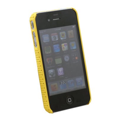 Yellow Net Hard Case Cover for Apple iPhone 4 4G