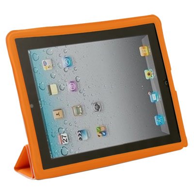 Orange Leather Case Cover Pouch Stand for Apple iPad2 2nd