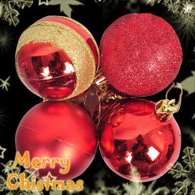 4 Cute Christmas Tree Hanging Item Mixed Ball Charms Decoration Ornaments Red