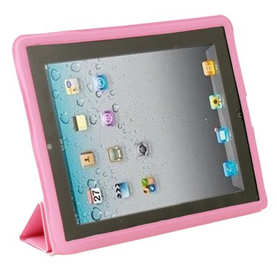 Pink Leather Case Cover Pouch Stand for Apple iPad 2 #6480#