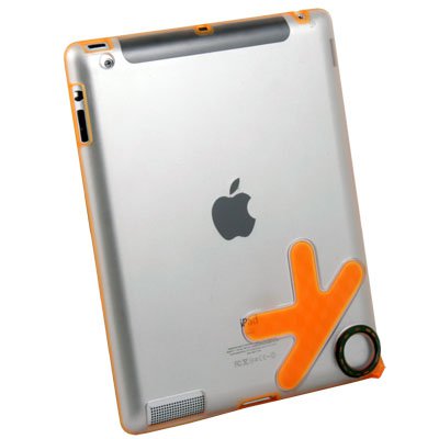 TPU Rubber Skin Case Cover for Apple iPad 2 Orange