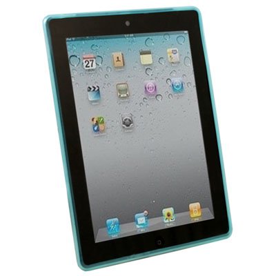 For Apple iPad 2 Dotwave Rubber Skin Case Cover Blue